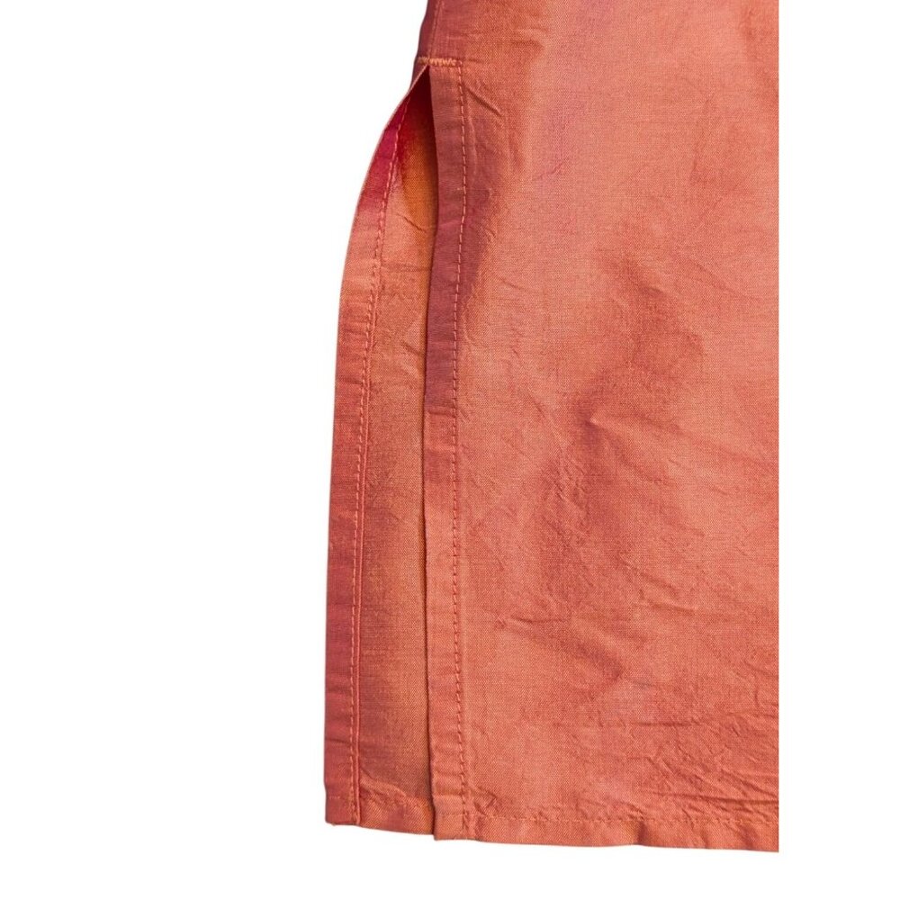 Chicos 100% Silk Top Oversized 3/4 Sleeve Button Up Chicos Size 2 US Size 12 - Picture 5 of 8